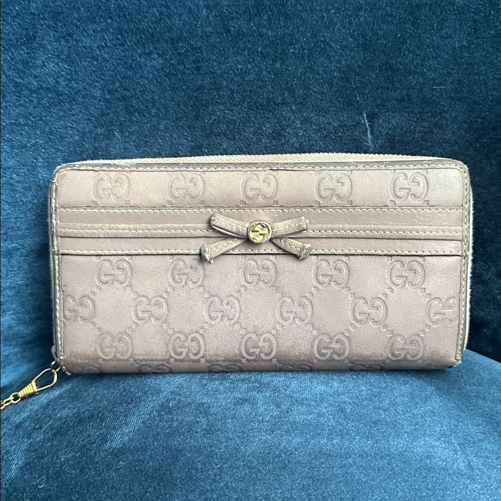GUCCI Guccissima Princy Zip Around Long Wallet